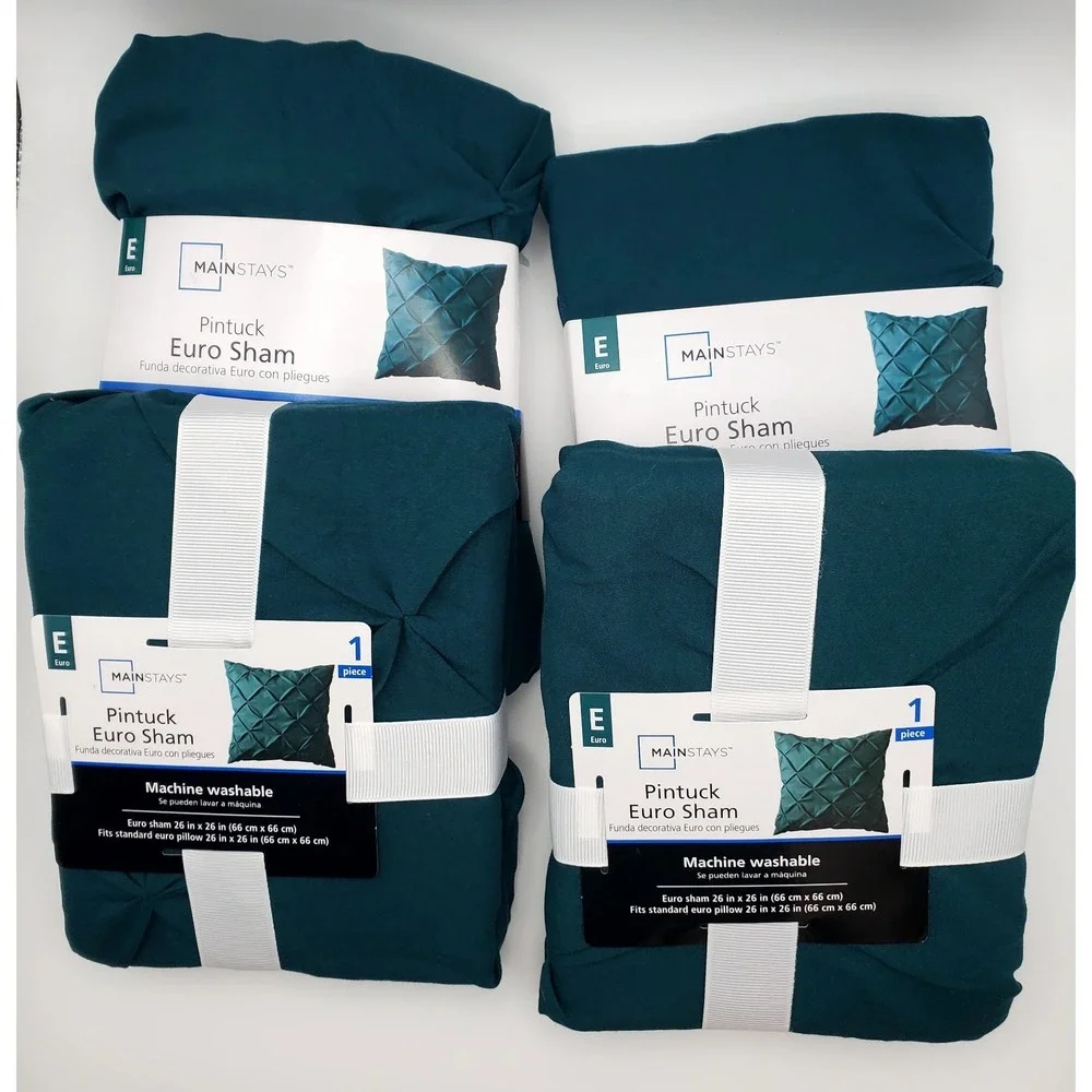 NEW 4 Pintuck Euro Pillow Shams
